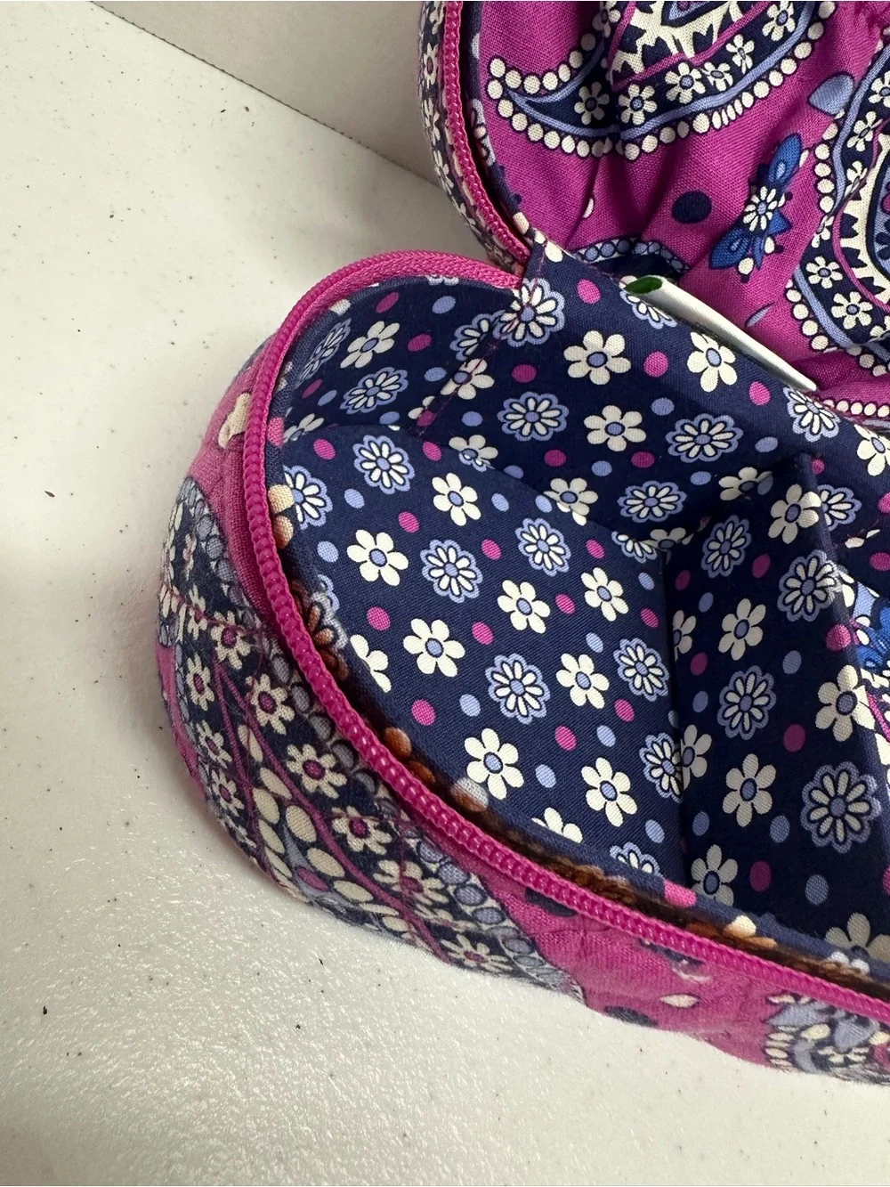 Vera Bradley Pink Paisley Travel Jewelry Organizer Case